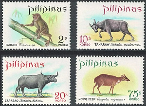 Филиппины, 1969, Звери, 4 марки